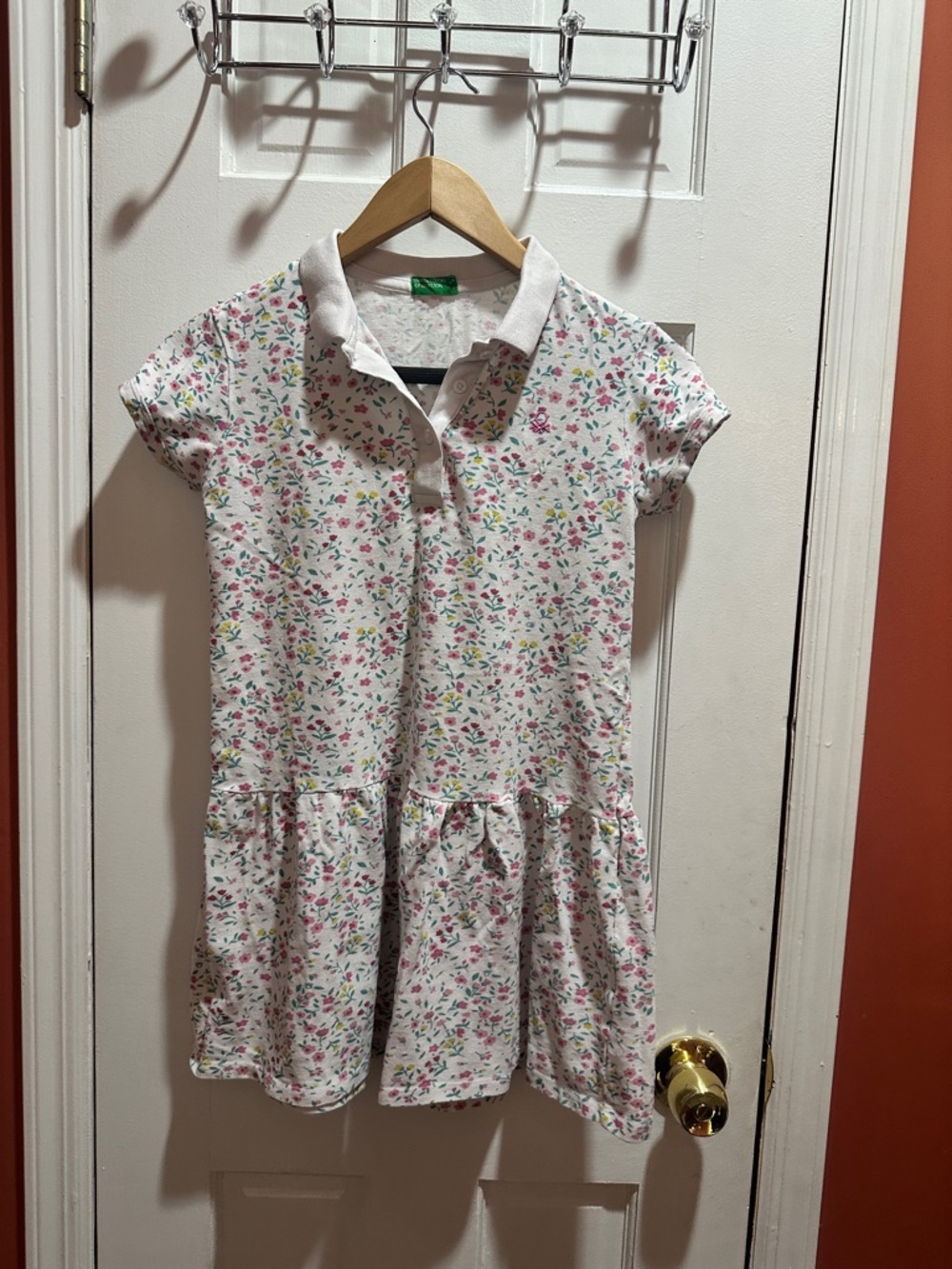 United Colors Of Benetton White Floral-Print Short Dress